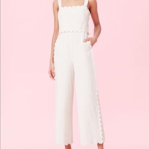 Rebecca Taylor SCALLOPED SUITING JUMPSUIT